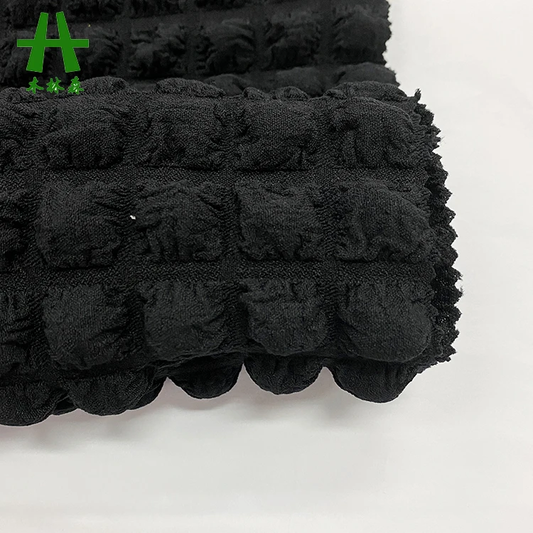 Mulinsen Textile Hot Sale Waffle Plain Dyed Woven Polyester Spandex Fabric