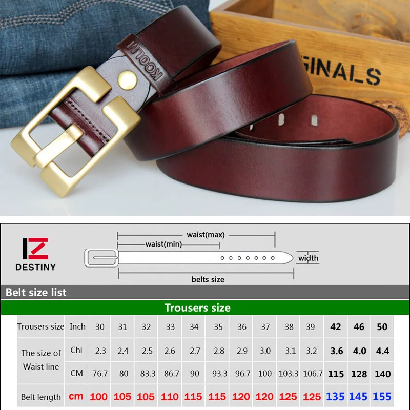 
High-end Solid Copper Buckle Top Genuine Leather Casual Fashion Luxury Men Designer Belts 