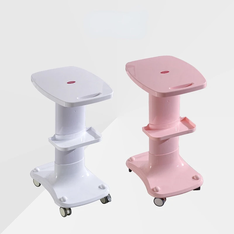 Factory Made Cheap Price Portable Facial Beauty Machine Cart Salon Four Rolling Stand Wheels Beauty Trolley