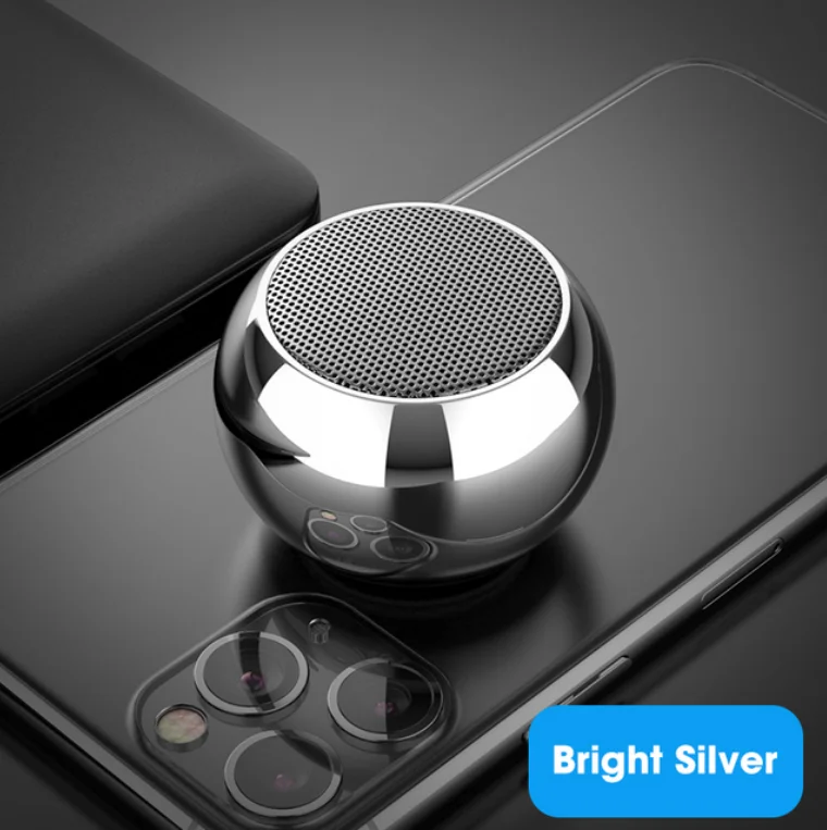 Amazon Новинка M3 шар светодиодный мини супер бас портативный динамик с FM радио TF Mic USB для мобильного телефона
