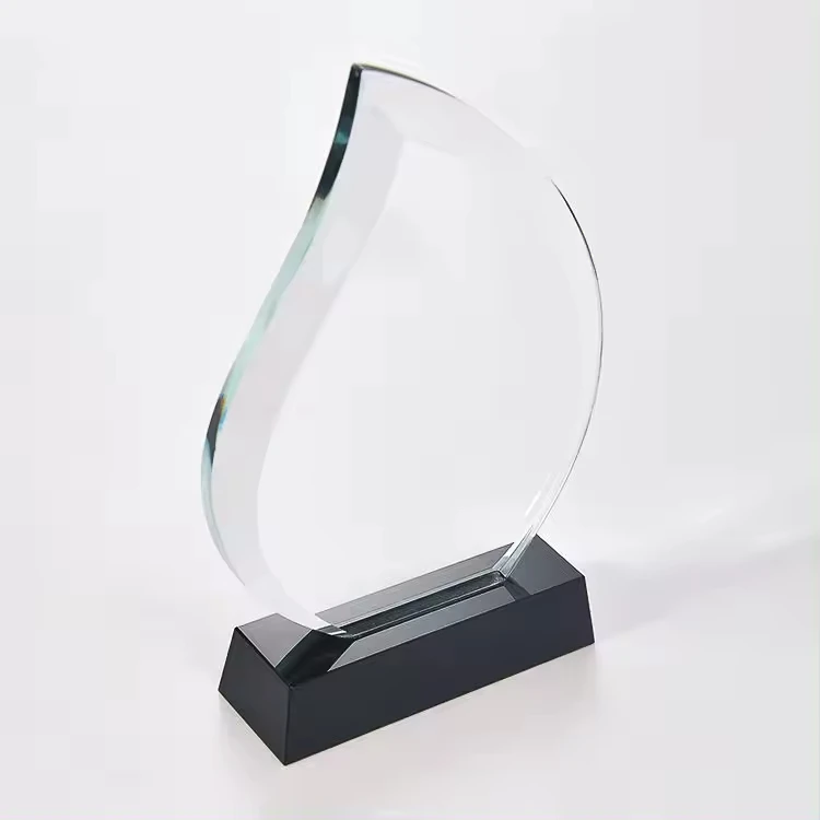 Wholesale Crystal Glass Blank Trophy Customized Clear K9 Crystal Trophy Award For Souvenir
