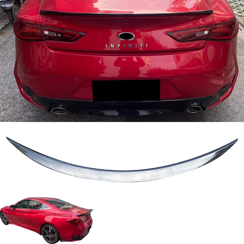 Carbon Fiber ABS Style Tail Wing Spoiler For 2017-2019 InfinitI Q60 Rear Spoiler Bodykit