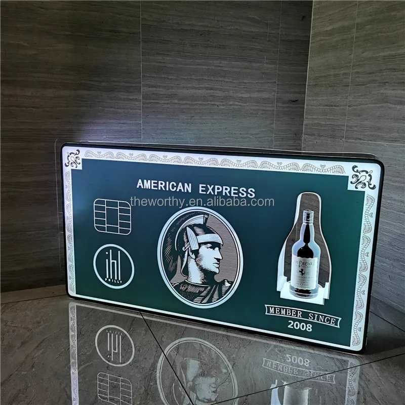 TW-B298 LACK CARD BOTTLE PRESENTER VIP Champagne Bottle Service Presenter LED Tray holder for Night Club