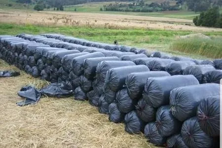 LDPE Black Silage Bags for Agriculture,Multi-use Farm Leaf Bag,Large Capacity Fertilizer Bag