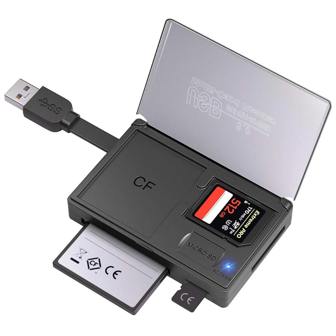 Usb 3,0 высокоскоростной внешний 3-в-1 TF/SD/CF кард-ридер для sony карты