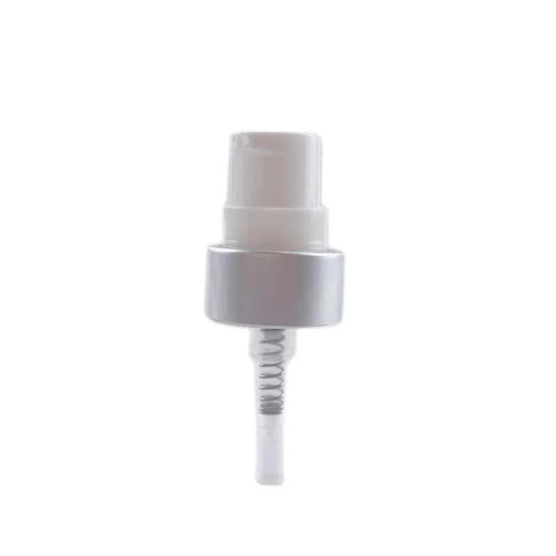 20-400 20mm matte gold color treatment pump with silver aluminum for serum and scream cosmetic packaging