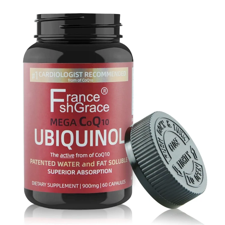 60 капсул MEGA CoQ10 ubiquinol запатентованный водорастворимый и жирорастворимый превосходное поглощение пищевой добавки Q10 softgel