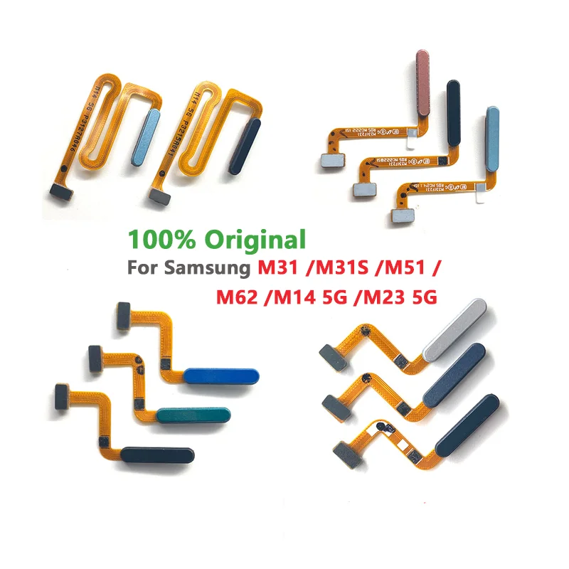 Wholesale Original Fingerprint Flex For Samsung m31 M31S M51 M62 M14 M23 5G Mobile Phone Fingerprint Sensor Flex Cable Parts