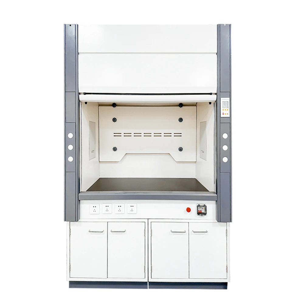 Laboratory Small Mobile Fume Cupboards Chemical Constant Volume Metal Fume Hoods With Exhaust Fan For Chemical Fumes