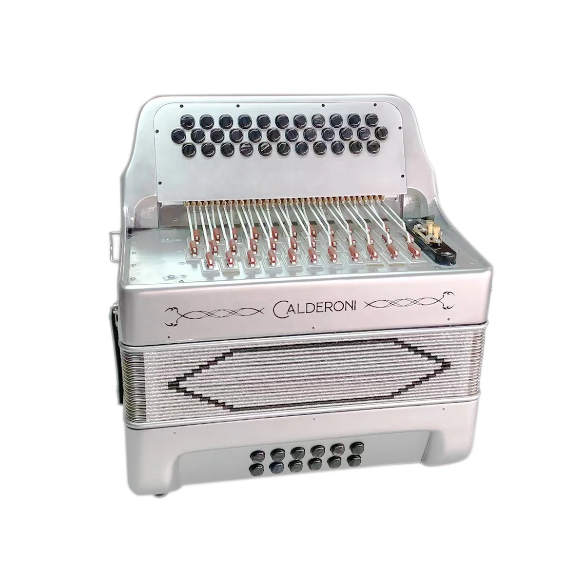 Seasound Factory 34 Buttons 12 Bass 3 Register Silver Student Accordion Accordions Musical JB3412C