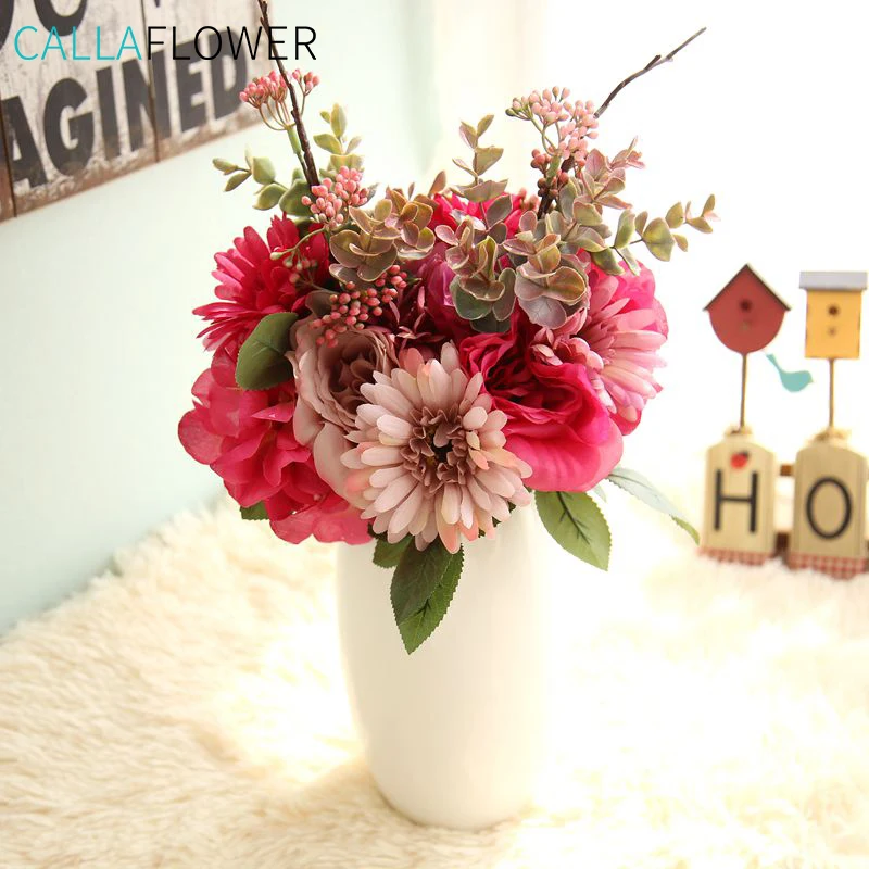 Искусственные цветы, розы, букет, пластиковые искусственные шелковые герберы, декоративные цветы и венки, свадебные каллы, цветок ISO9001,BSCI