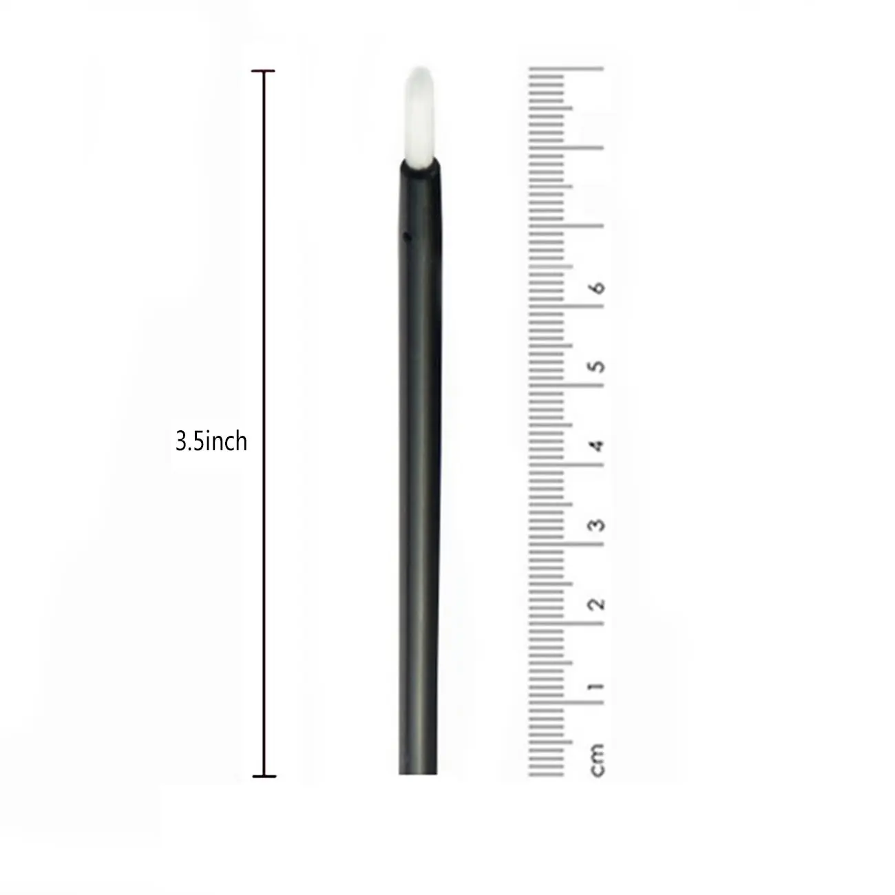 50 Pieces White Lint-Free Disposable Lip Makeup Brush Hollow Plastic Handle Lip Gloss Applicator for Foundation Eyelash Cleaning