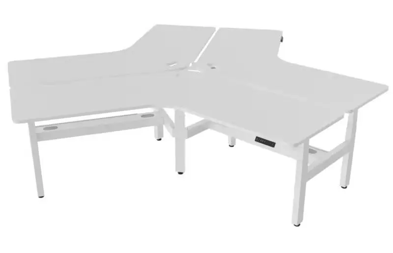 Height Adjustable Wooden Table for Office Rustic Lift Top Computer Desk