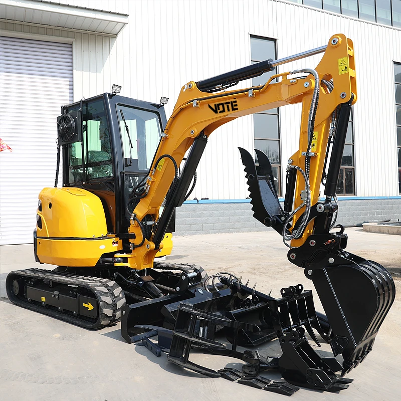 FREE SHIPPING Mini Excavator 3.5 Ton EPA Farm New Crawler Digger Mini Bagger Kubota Engine Excavators 1 Ton Machine Price