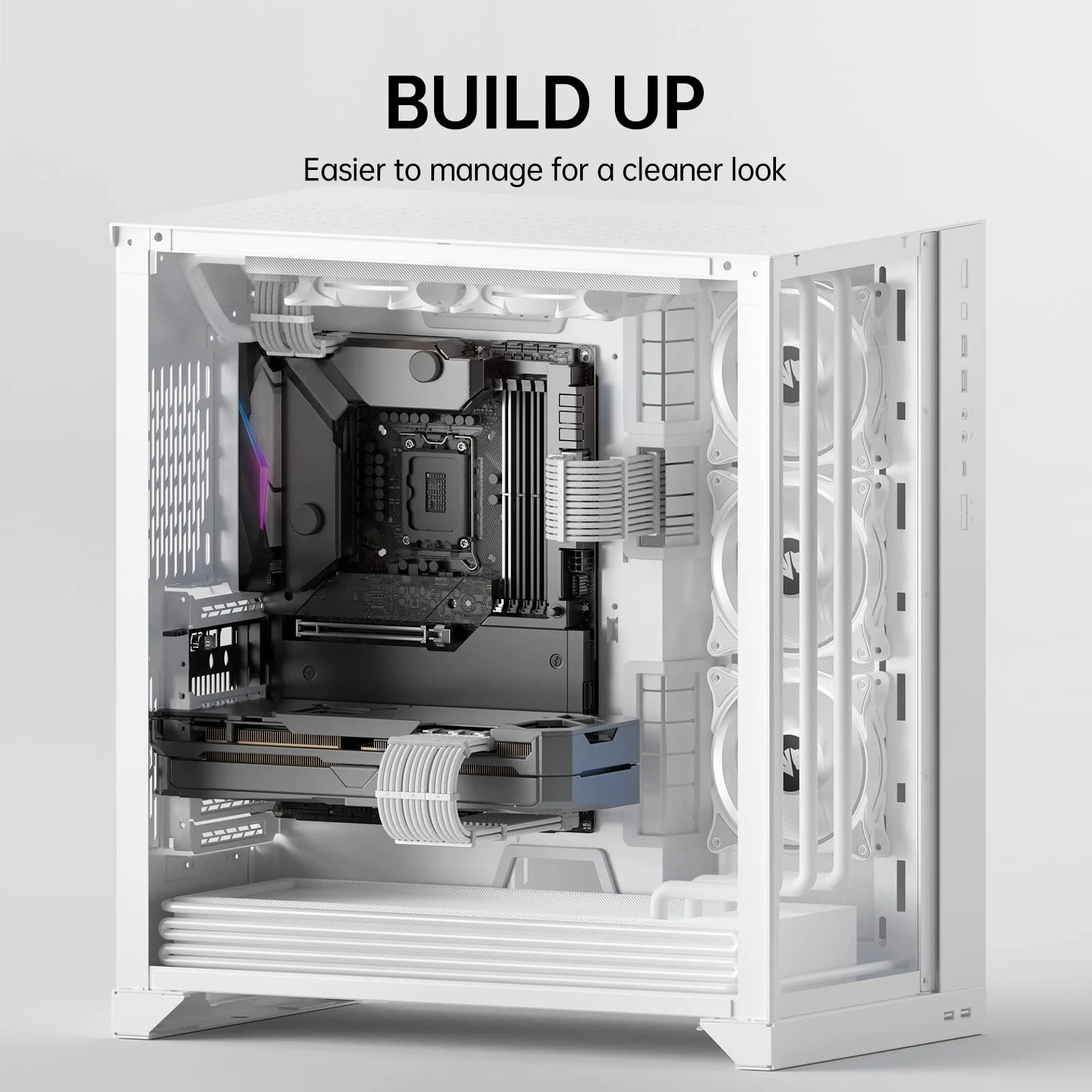 Кабель питания с рукавом для блока комплект удлинительного кабеля 1x24/2x8 портов (4 + 4) M/B 3x8-порт (6 2)