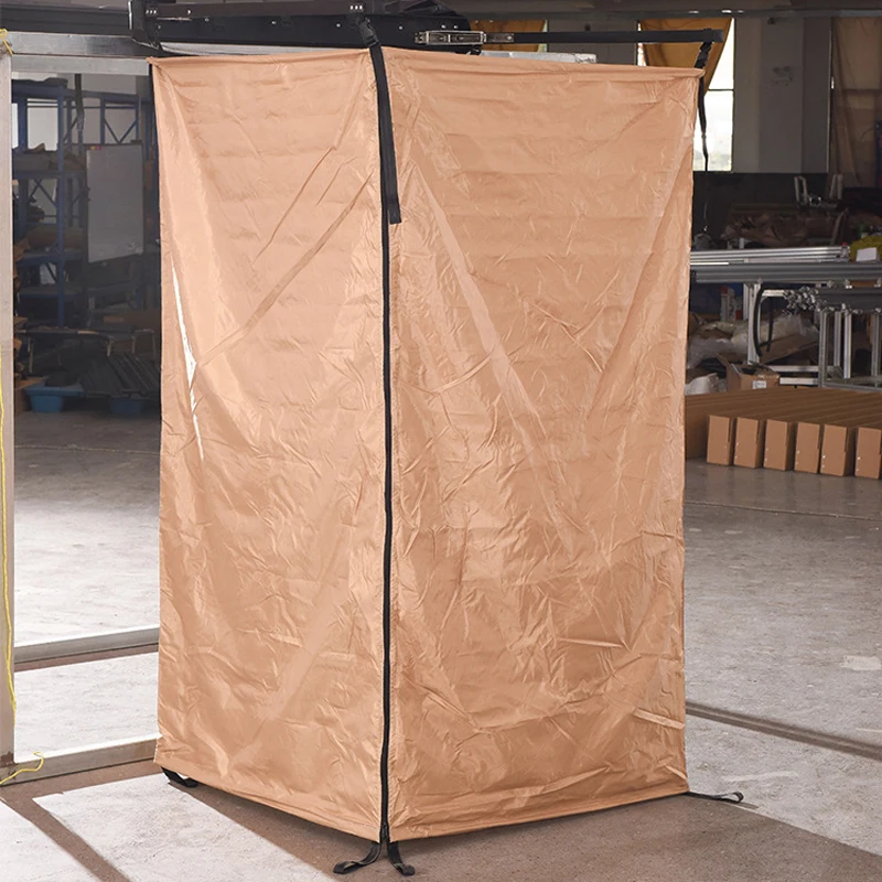 Automatic Opening Car Side Shower Tent Outdoor Foldable 420D Silver Coating Oxford Cloth