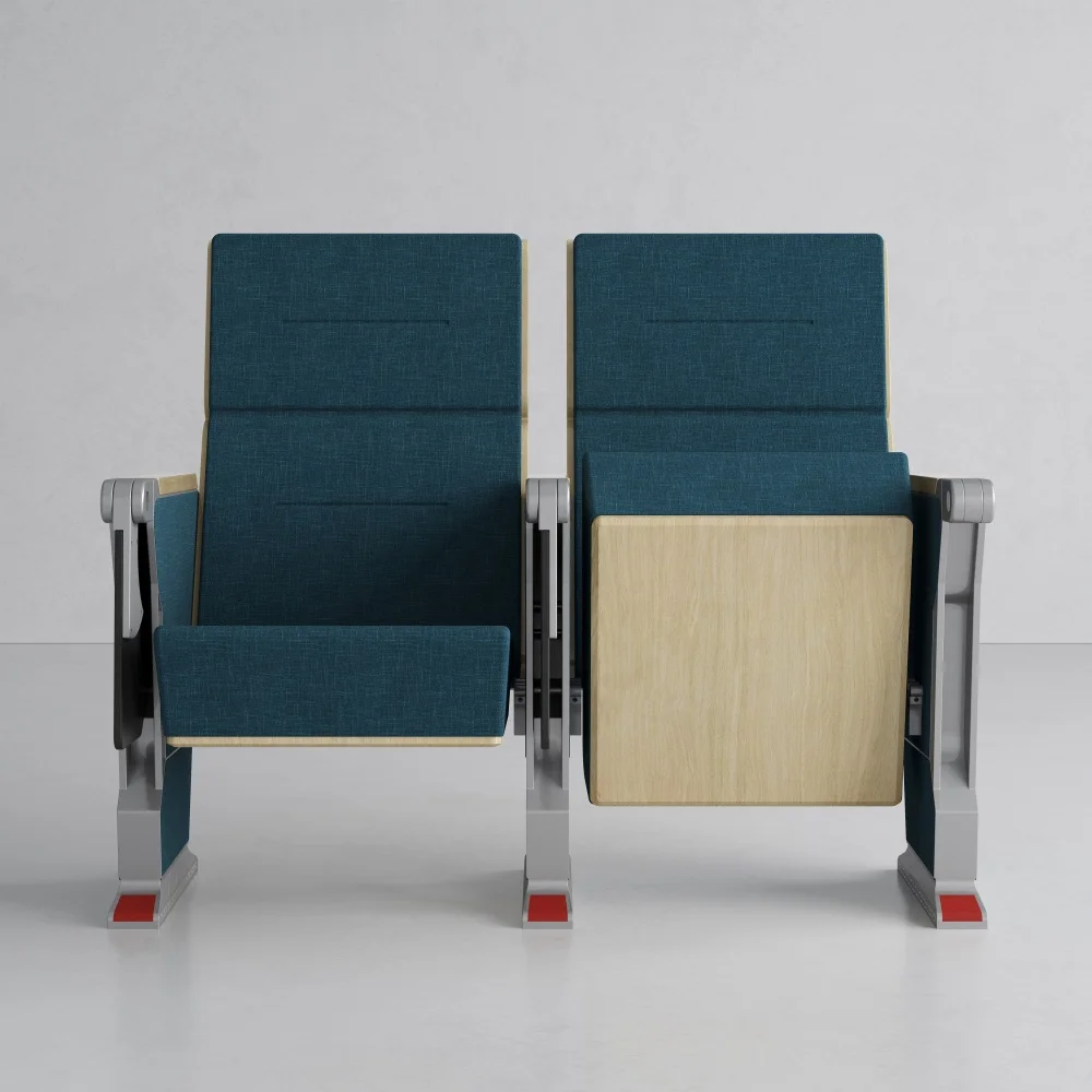 Meeting Room Conference Armrests Cinema Theater Seat Folding Movable Conference Fabric School Lecture Hall Auditorium Chair