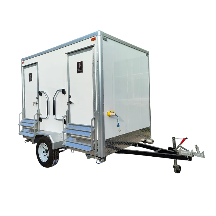 2.8M Cheap Prefab Houses Luxury Mobile Toilet Truck Trailer Unit Potty Mobile Disabled mobile toilets outdoor portable