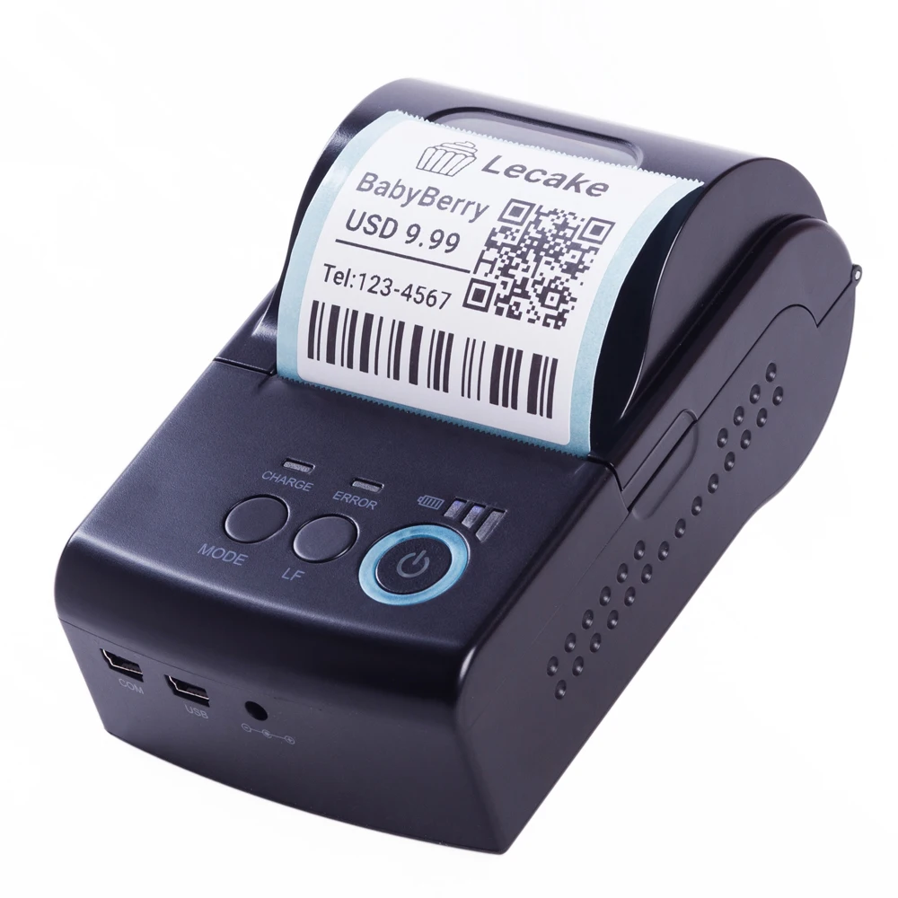 ER-5801 Best Price Printing Machine Barcode Label Thermal Printer Black and White Thermal Receipt Printer 80mm Stock 50mm 58mm