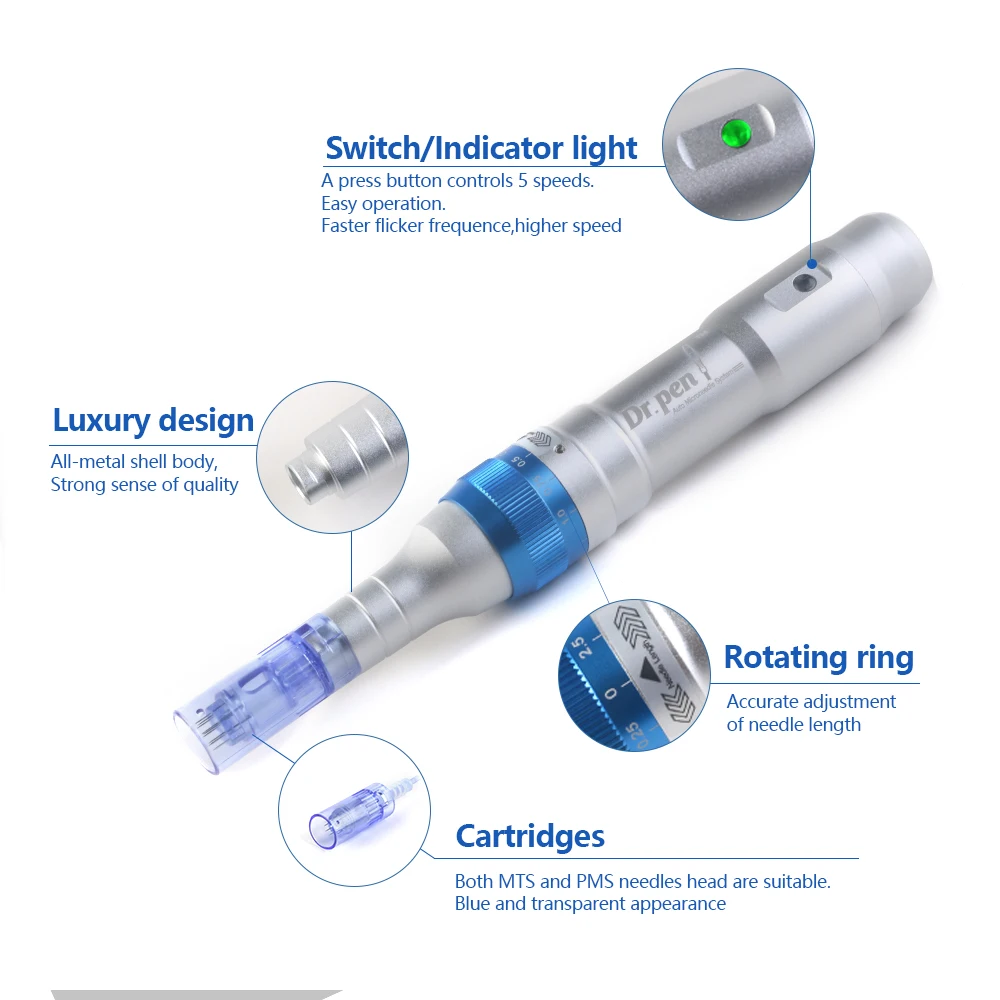  Новинка 2019 профессиональная микроручка dermapen Dr. Pen Ultima A6 беспроводные электрические инструменты для ухода за кожей с 5