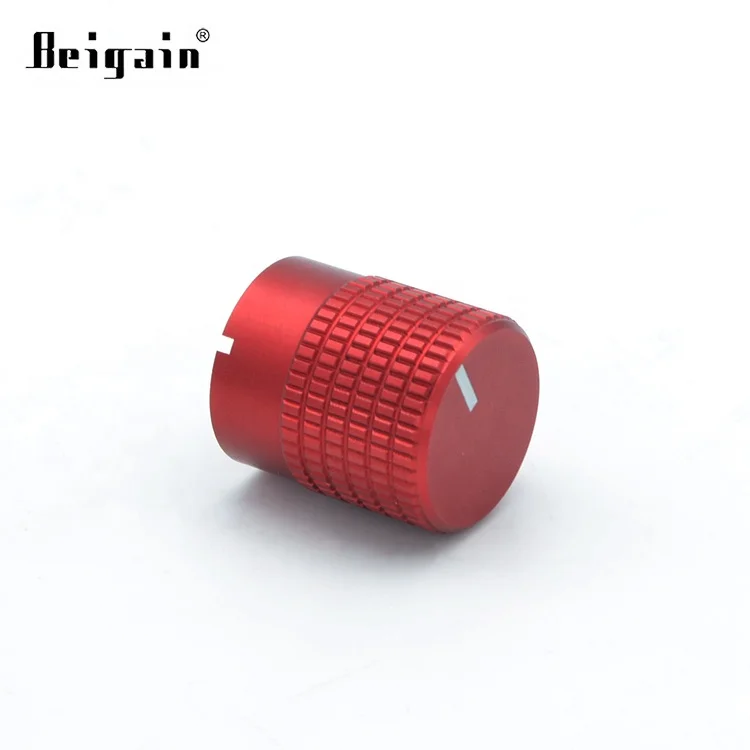 Custom CNC Machining Aluminum knurled Knob Nice Aluminum Musical Instrument Volume Control Knob Component machining services