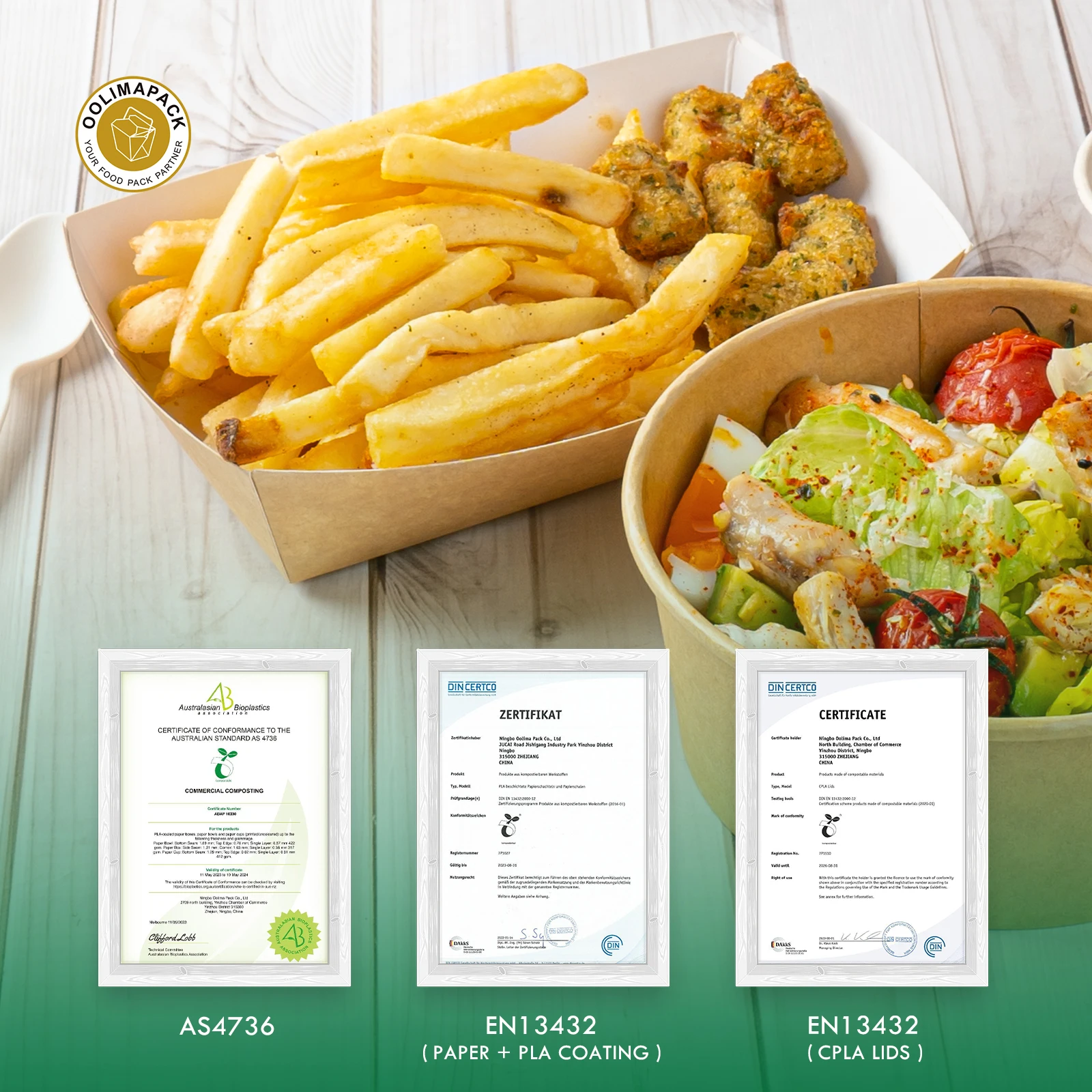 OOLIMAPACK Compostable Paper Take Away Box/Kraft Paper Lunch Box Wholesales For Restaurant,Catering And Party Recyclable