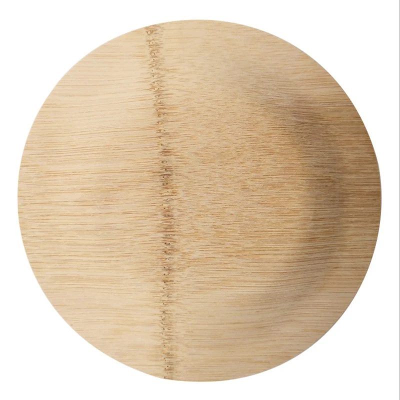 Bamboo plates Disposable bamboo plates degradable cake plates Western dishes outdoor picnic environmental tableware