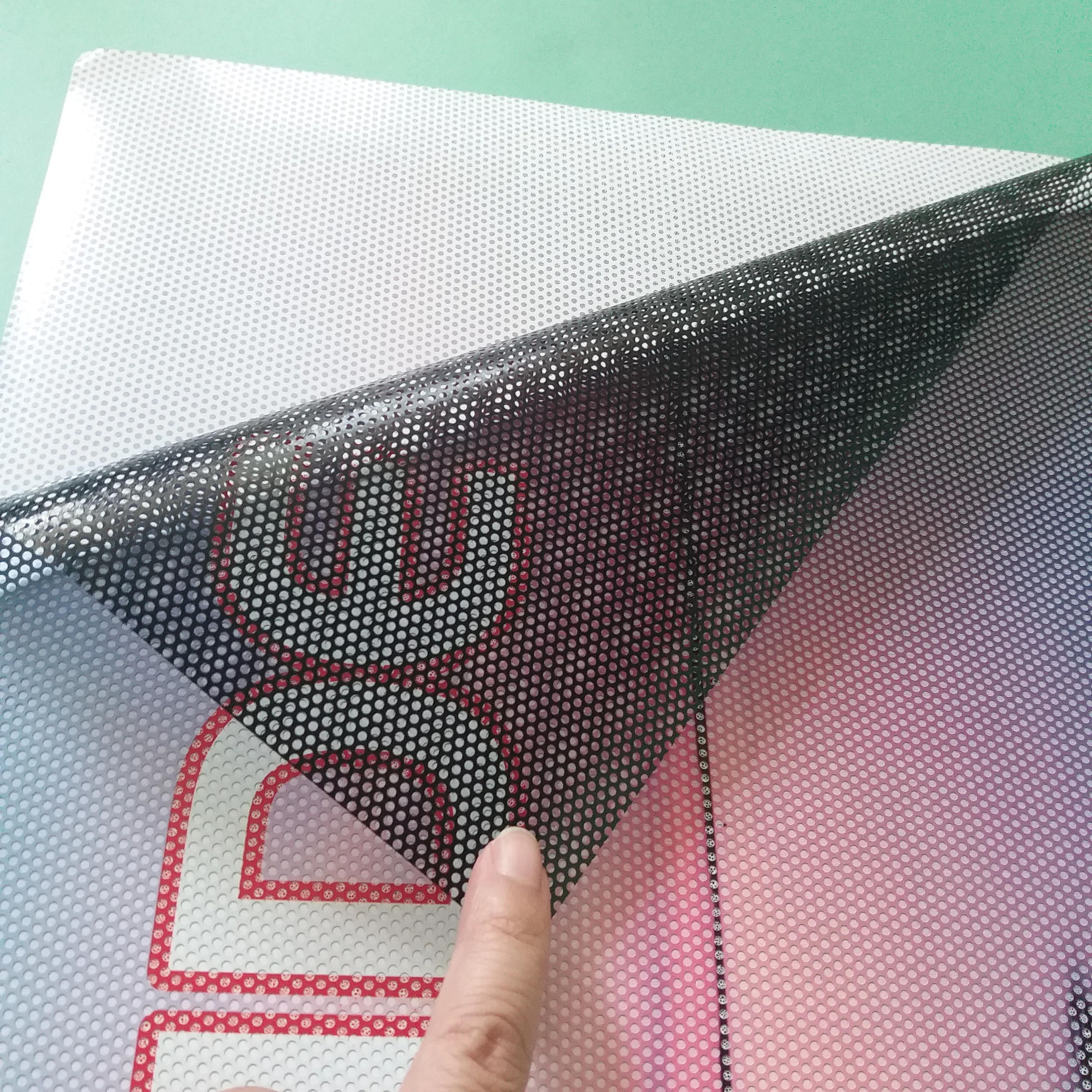 Custom Printing One Way Vision Glass Film Perforated Window Sticker