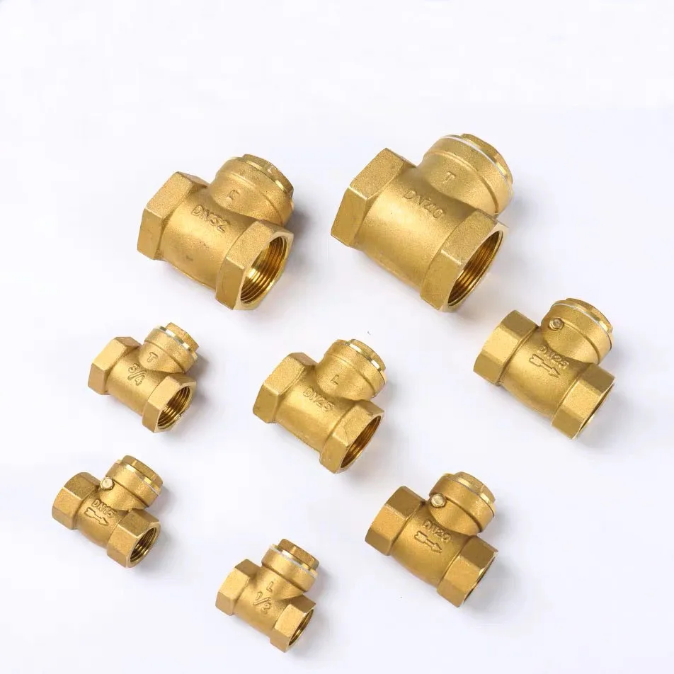 Durable Forged Brass Non Return Swing Valve Horizontal Check Valve for Water Supply System