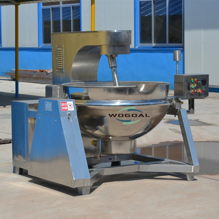 Industrial Sugar Syrup Boiler Machine Candy Cooking Pot Stirring Jacketed Kettle