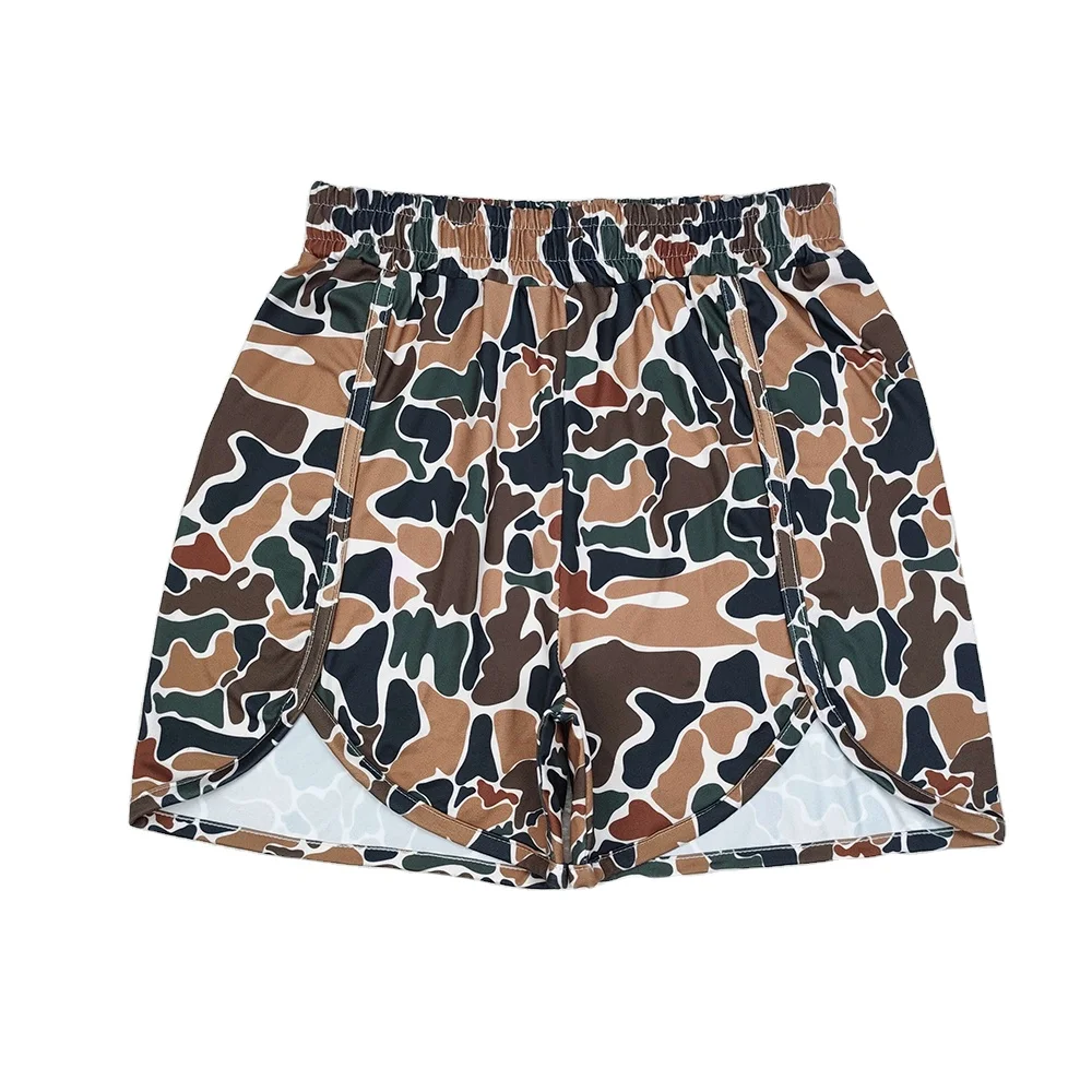 RTS Adult Women Wholesale Summer Camo Print Clothes Mommy And Me Elastic Waistband Kids Children Boutique Sports Shorts Bottoms