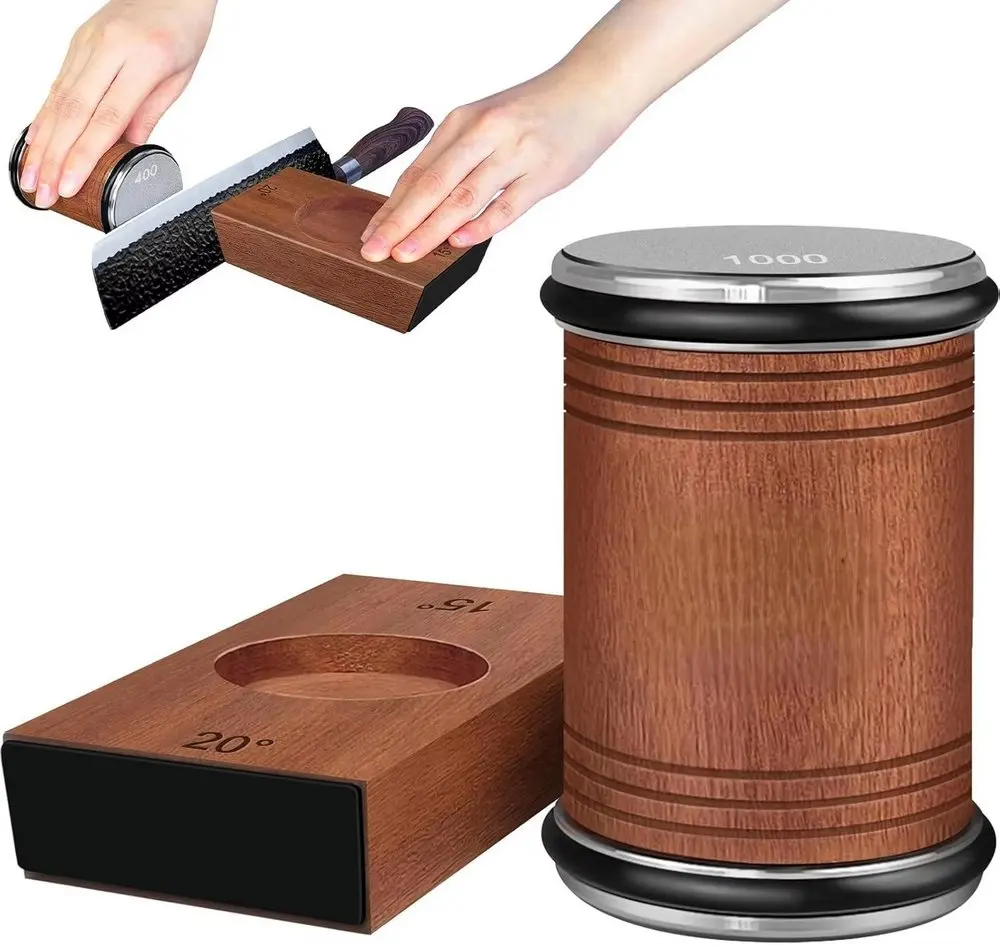 Хит продаж Алюминиевый нож Sapele с прямым краем более острый 15 ° 20 магнитный угловой ролик алмазная точилка для ножей