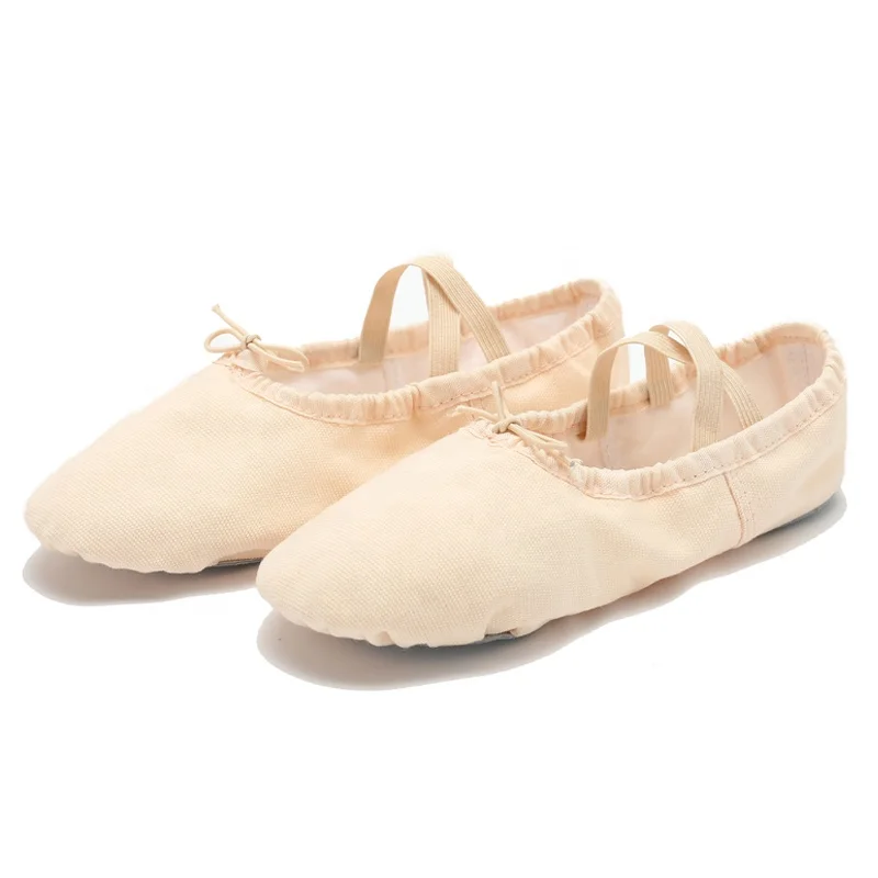 
Factory direct sales canvas soft girls ballet shoes 