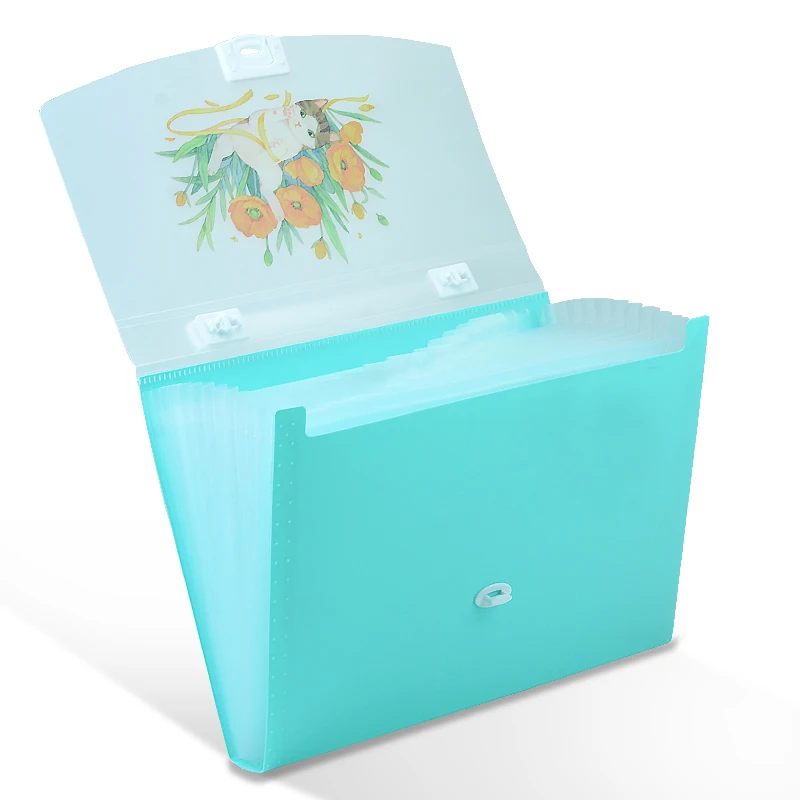  Manufacturer office supply hard cover file organizer large capacity 13 pockets expanding A4
