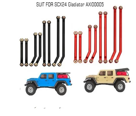 Axial SCX24  Gladiator AXI00005 CNC aluminum high clearance Upgrade Parts chassis pull rod