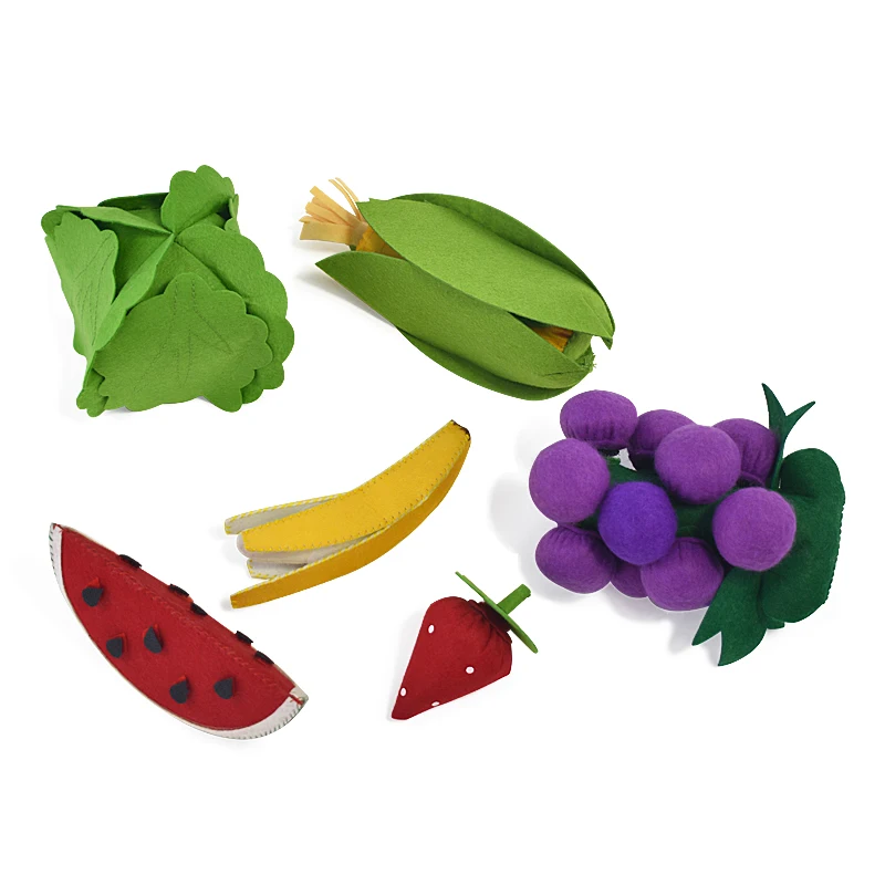 Felt Fruit Vegetables Felt Food Education Toy Felt Pretend Play Food Kids Felt Toy
