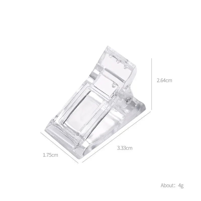 Transparent Nail Art Clips Gel Polish Fixed Extension Fingernail Building Tips Plastic Clamps Manicure Tools Nail Clip
