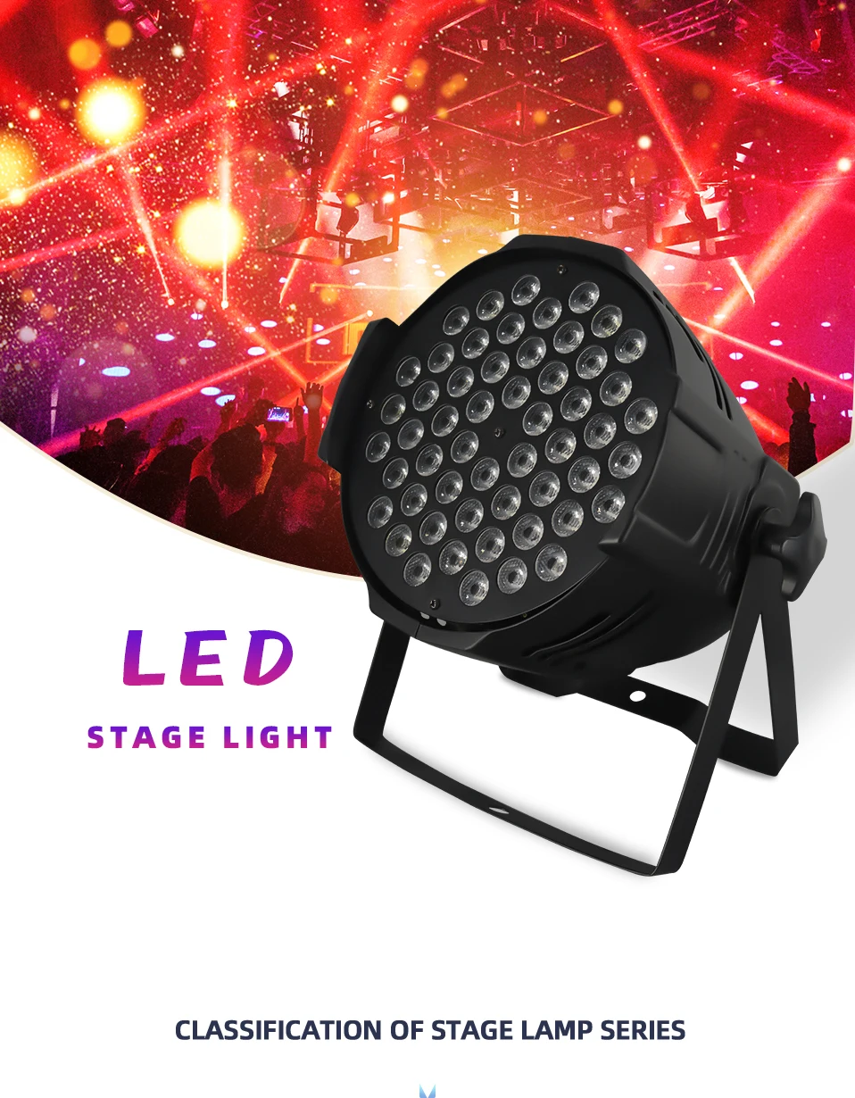 RGBW DJ Disco 54 Led Par Lights Bar Event Dance Floor Lighting Performance Laser Party Wedding Beam Stage Light