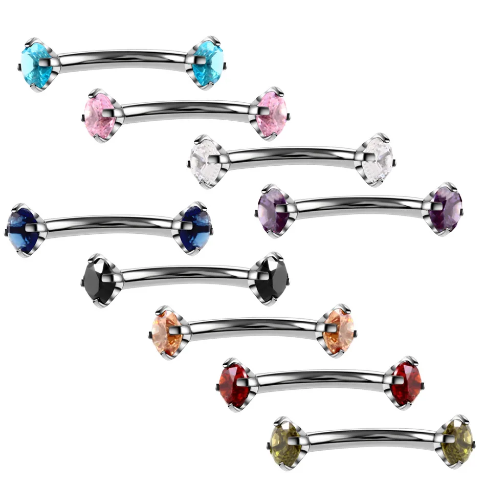 Hot trend mini diamond lip stud stainless steel jewelry piercing eyebrow studs nose ring wholesale
