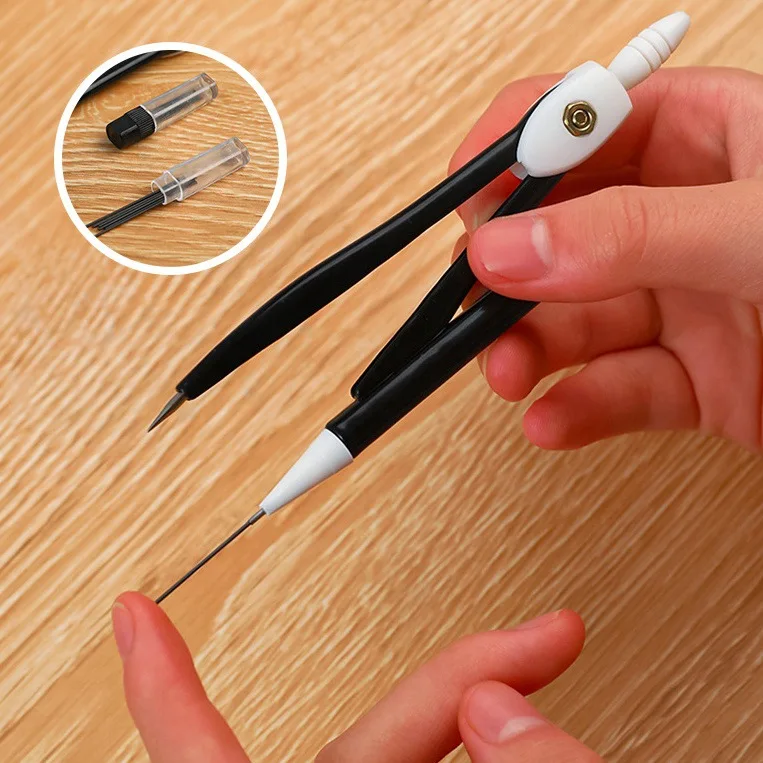 BEYOND geometry mathematical plastic stationery maths box pencil drawing school compass with pencil for kids