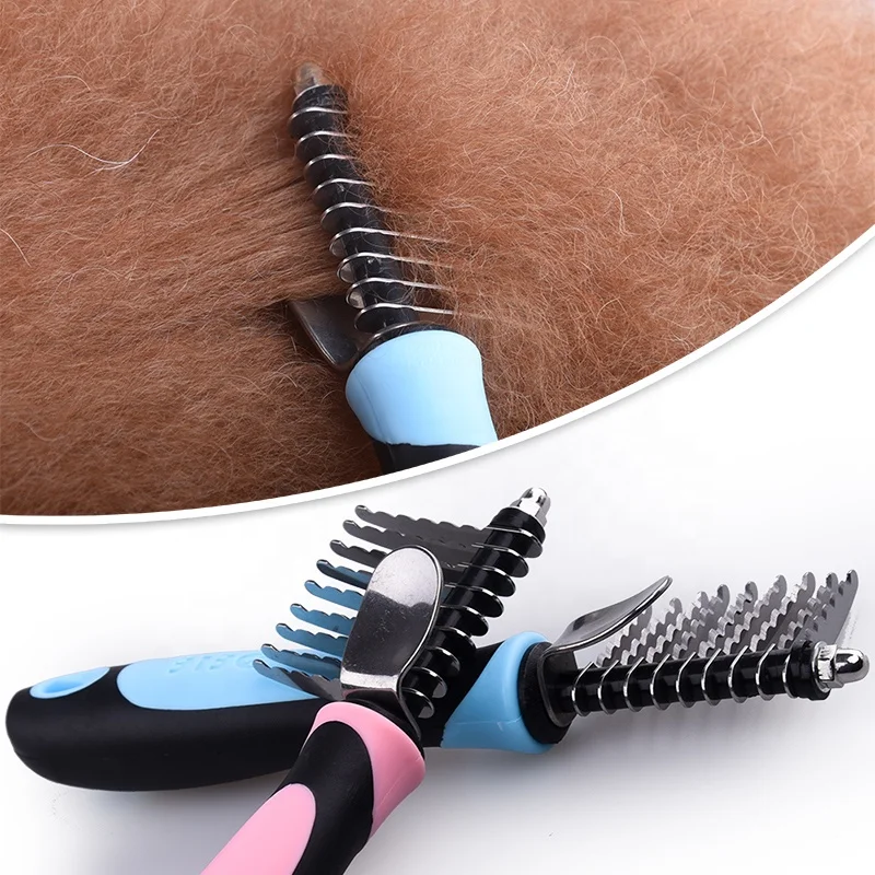 
Dog Rake Hair Remover Comb Cat Hair Grooming Brush Pet Hair Shedding Trimmer 