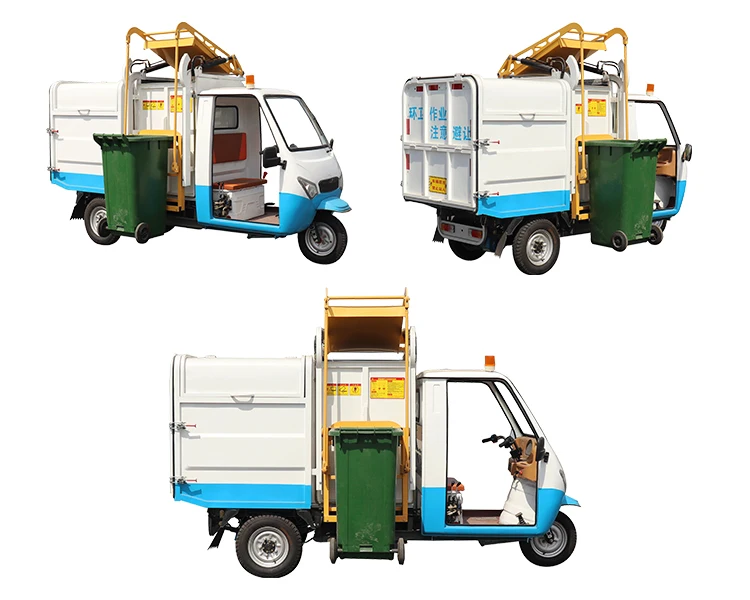 Hot-sale Full Sealed Electric Garbage Tricycle Pick Up Truck
