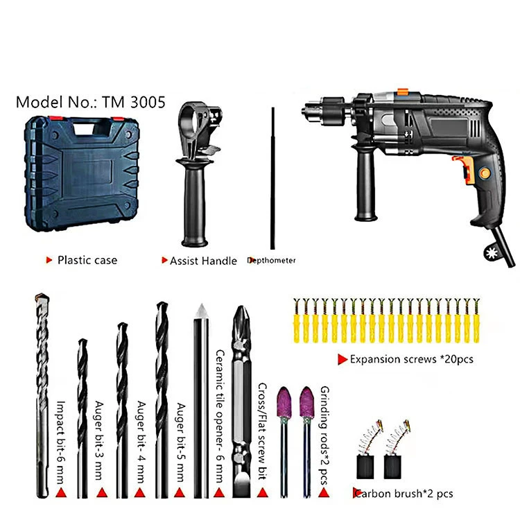 Professional 1100 watts 13mm High Quality Combo Electric Power Tools Set Corded AC Impact Drill