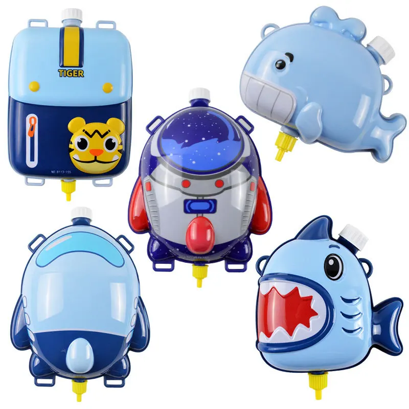 Wholesale Children Water Gun With Backpack High Capacity Kids Summer Outdoor Shooting Game Water Gun Toys Cute Cartoon Animals