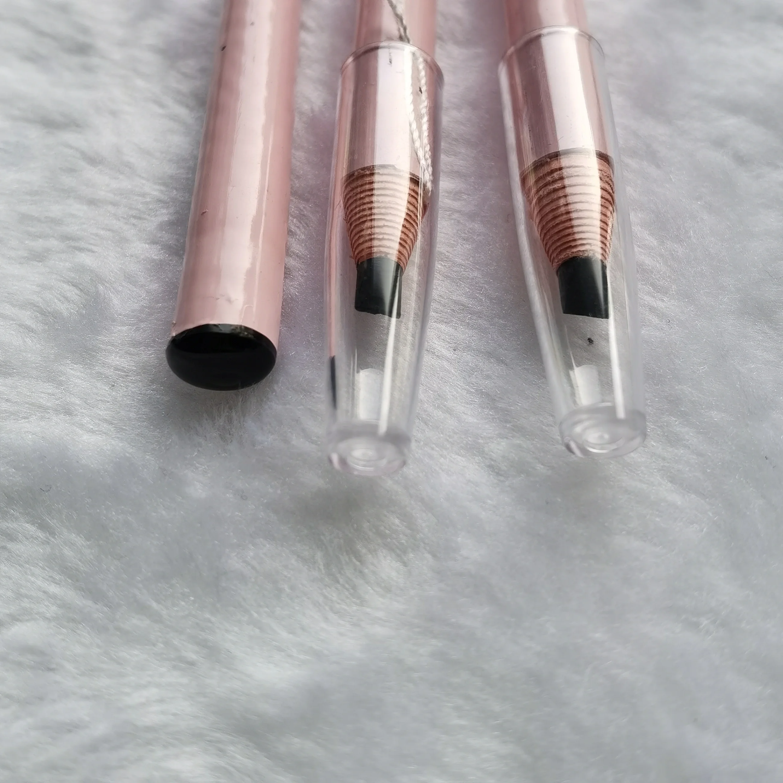 Private Label Pink Pull Line Eyebrow Pencil with 6 Color Options for Eyebrow Makeup Brow Pencil