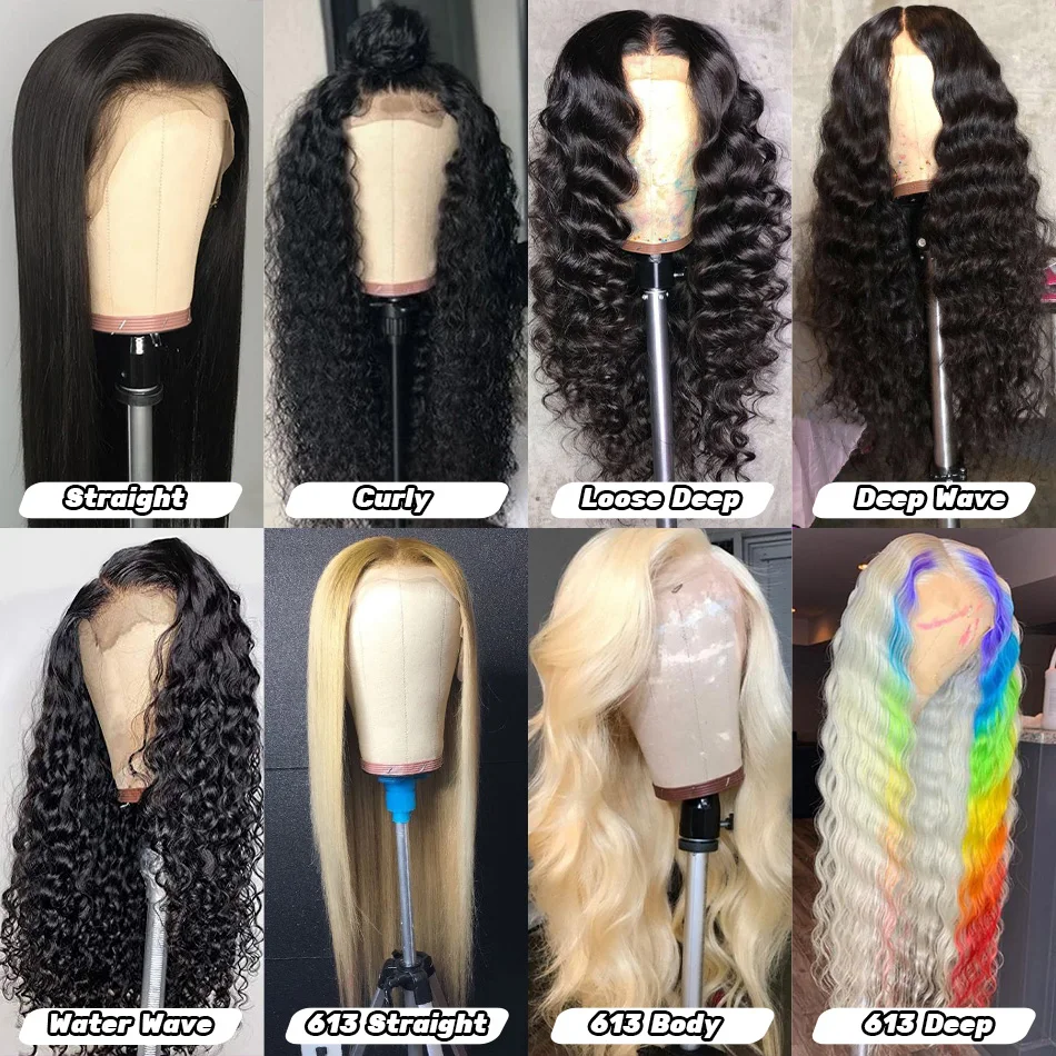  13x4 Transparent Lace Wig Human Hair Front Wigs For Black Women 100% Brazilian
