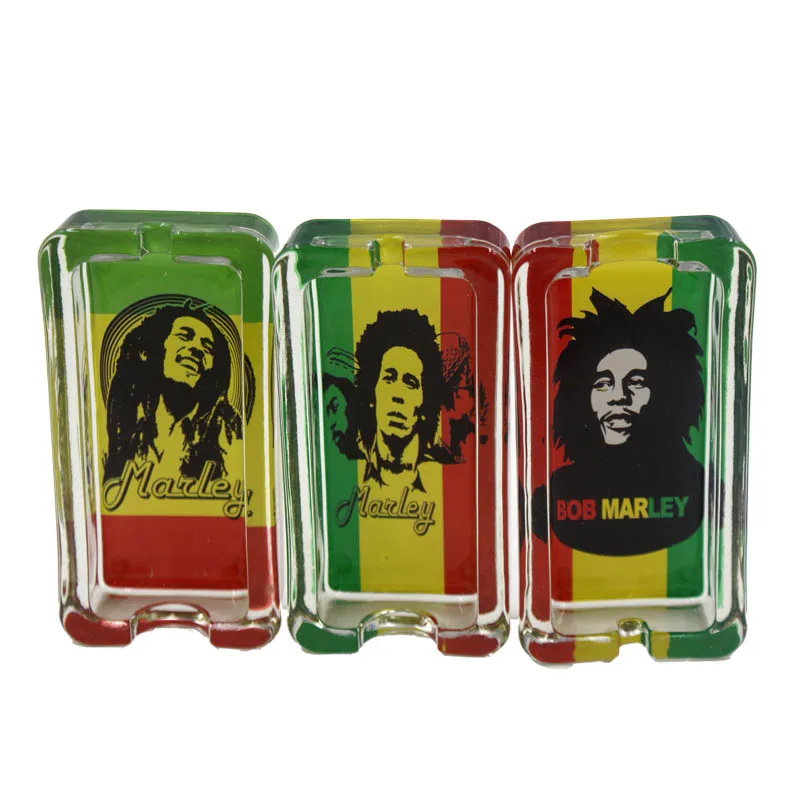Оптовая продажа ямайские мужские пепельницы с квадратным хрустальным стеклом