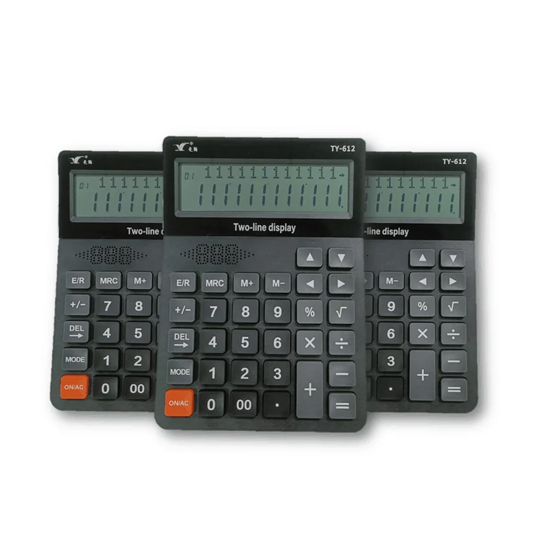 Check Function Custom Logo Desk Calculator Multifunctional Battery Plastic Desktop Calculator