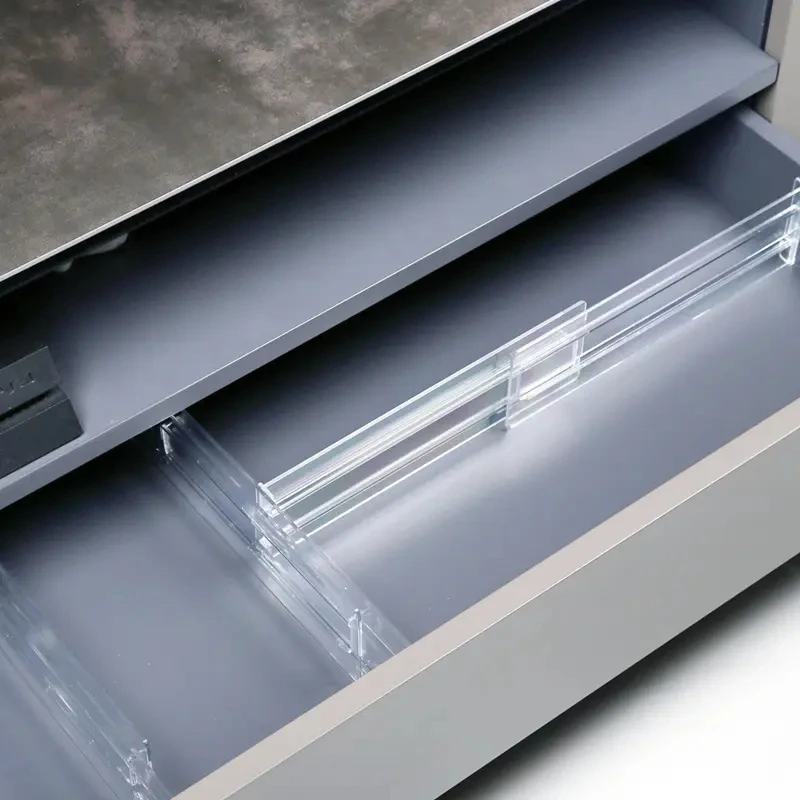 Kitchen Clear Adjustable Plastic Dividers Separators Organizer For Drawer