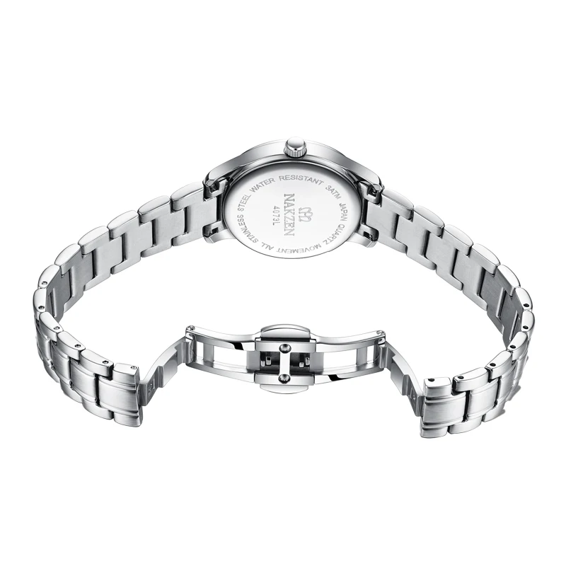 classic roman numeral valentine watches cheap made in china wristwatch all stainless steel couple wrist watch